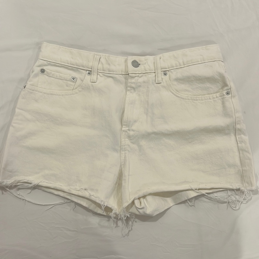LUCKY BRAND WHITE DENIM JEAN SHORTS